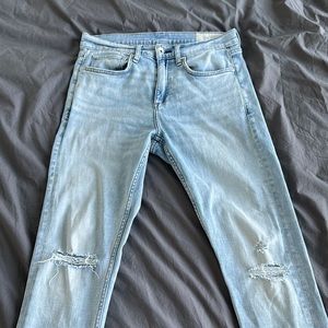Rag&Bone Fit 1 ripped knee blue jeans 30x32